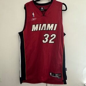 Shaquille O'Neal Miami Heat Reebok Jersey Mens Large Red NBA 32 7045A 05